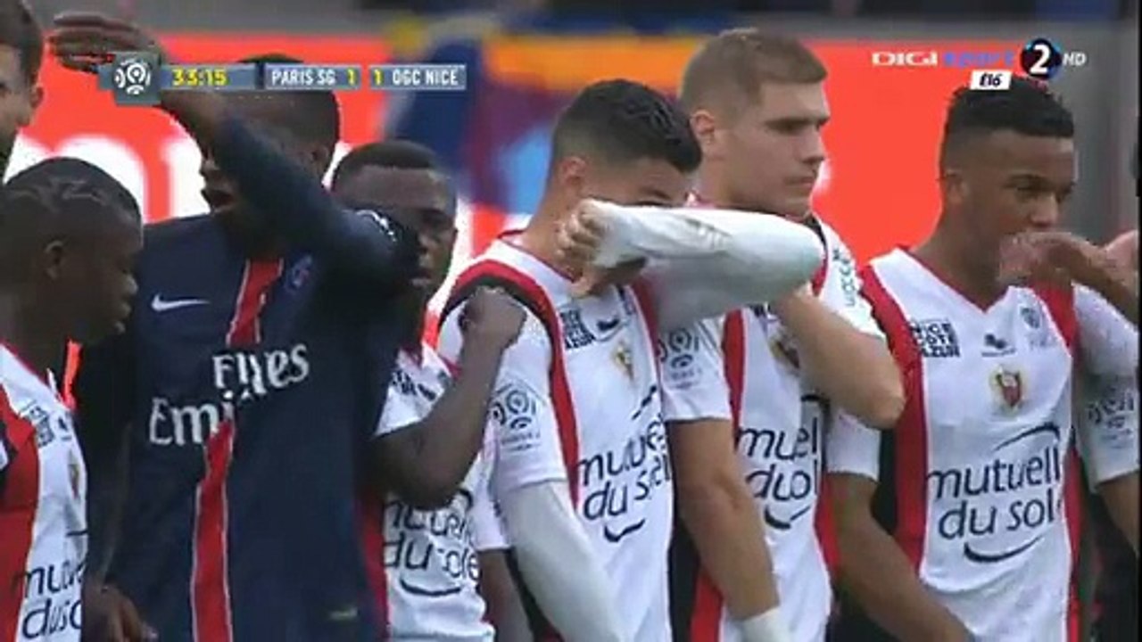 Zlatan Ibrahimović Free-Kick HD | Paris Saint-Germain 1-0 OGC Nice Ligue 1