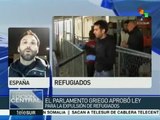 Parlamento griego aprueba ley para expulsión de refugiados