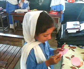 School Little Girls Activities in a Class