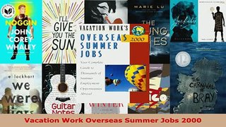PDF  Vacation Work Overseas Summer Jobs 2000 Download Full Ebook