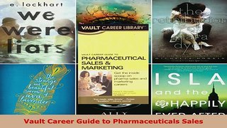 PDF  Vault Career Guide to Pharmaceuticals Sales Read Online