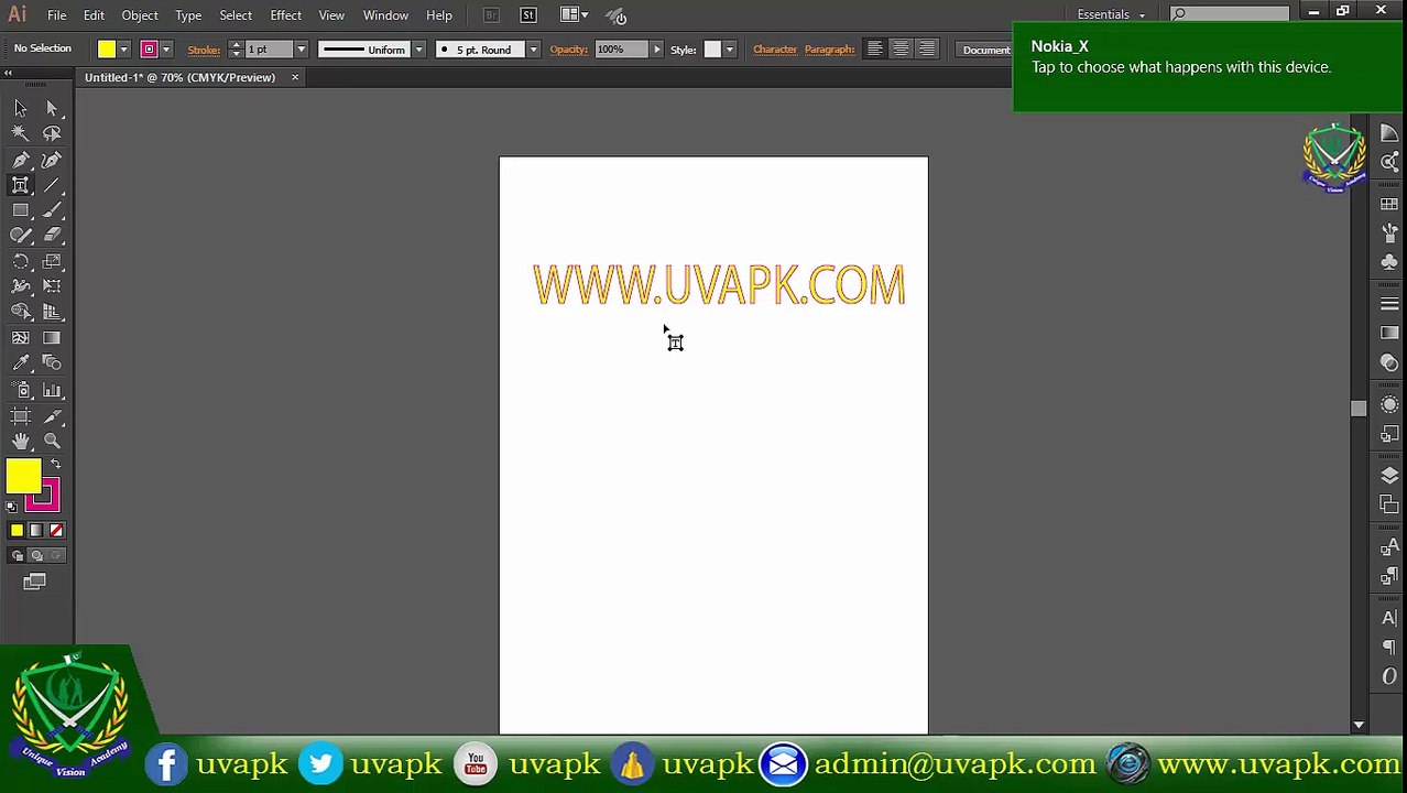 Lecture 7 how to use text tool  in adobe Illustrator In Hindi Urdu