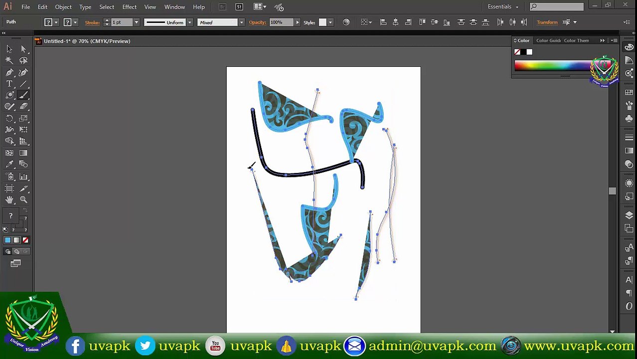 Lecture 10 how to use brush tool in adobe Illustrator In Hindi Urdu