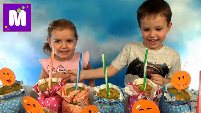 Дринк Челлендж угадываем напитки что мы пьем и игрушки Миньоны и Шериф Кели для Макса и Кати Kid's Drink Challenge 2016