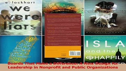 Read  Boards That Make a Difference A New Design for Leadership in Nonprofit and Public PDF Online