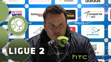 Conférence de presse FBBP 01 - AC Ajaccio (3-0) : Hervé DELLA MAGGIORE (BBP) - Olivier PANTALONI (ACA) - 2015/2016