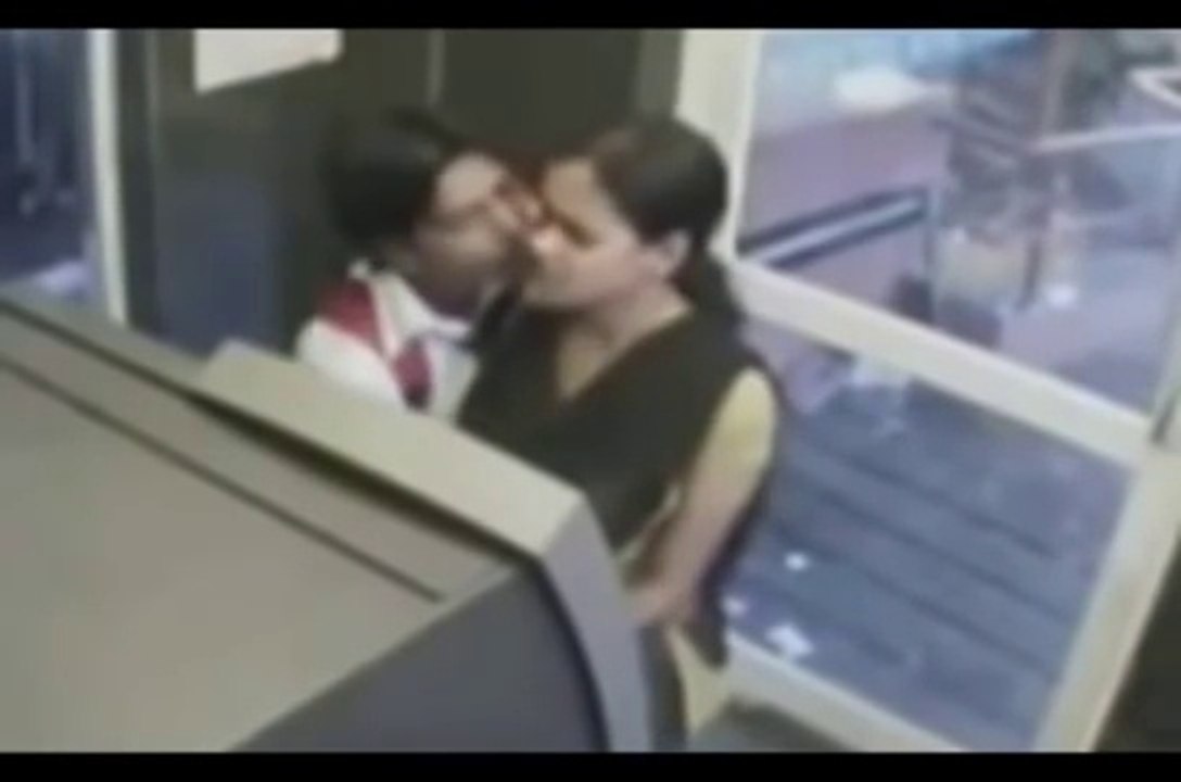 Pakistani couple kissing in ATM machine
