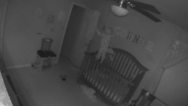 Terrifying Moment Baby Is Possessed And Balances On Side Of Crib