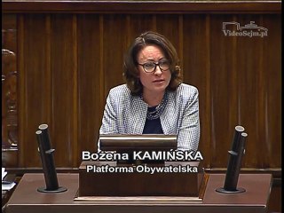 Poseł Bożena Kamińska - Wystąpienie z dnia 31 marca 2016 roku.