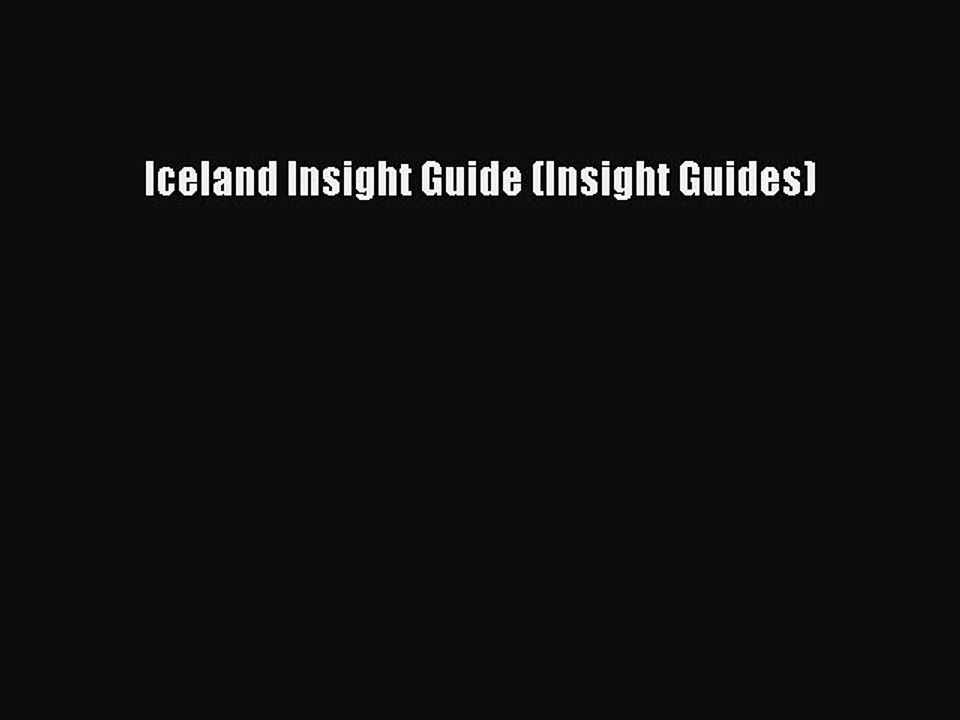 Download Iceland Insight Guide (Insight Guides) PDF Free