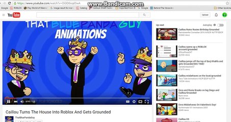 Bb Reacts 4 Caillou Turns The House Into Roblox And Gets Grounded Video Dailymotion - os fnaf roblox