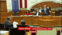 Niessl Wutrede im Landtag