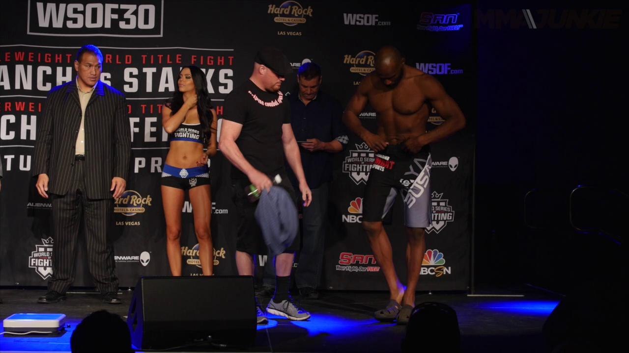 WSOF 30 weigh-in highlight from Vinyl in the Hard Rock Casino in Las Vegas