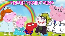 Peppa Pig Elsa Frozen, Spiderman, Joker and Doctors FINGER FAMILY songs for kids