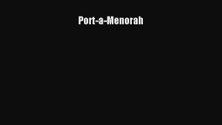 Read Port-a-Menorah Ebook Free