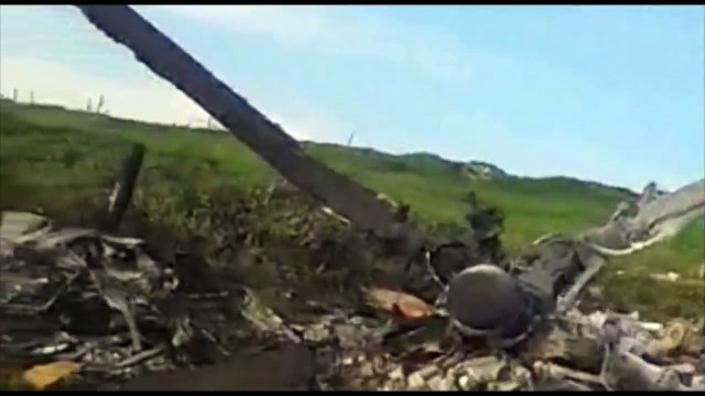 Видео сбитого армянами азербайджанского вертолета