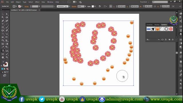 Lecture 23 how to use symbols tool in adobe Illustrator In Hindi Urdu