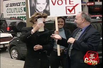 Slimy politician handshake prank