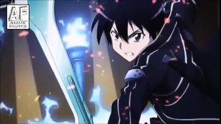 Anime Fights - Kirito vs Gleam Eyes - Sword Art online