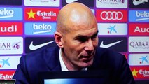 Rueda de prensa de Zinedine Zidane post el clásico Barcelona vs Real Madrid en el Camp Nou