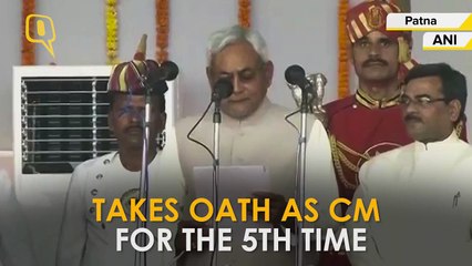 Nitish Kumar Takes Oath, Returns as Bihar CM for the 5th Time