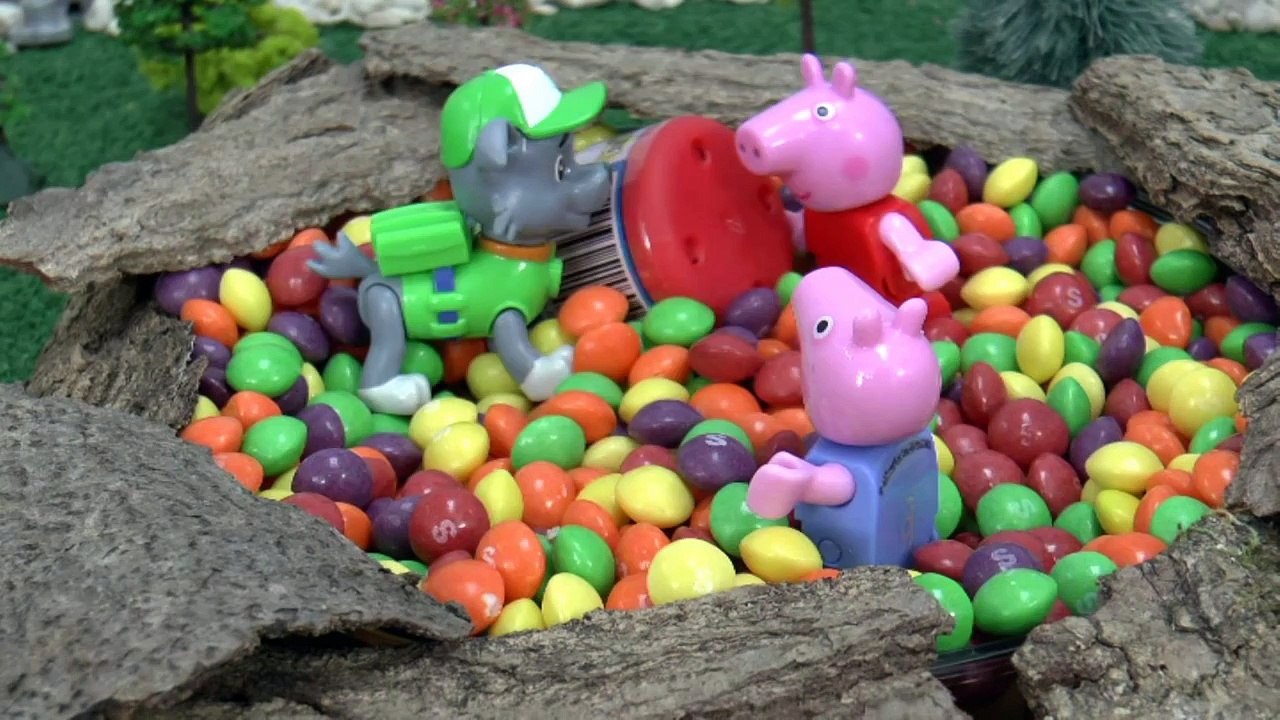 Paw Patrol rescue Thomas and Peppa Pig Construction Car toys Mashems treasure hunt game Pe