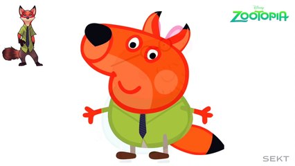 PEPPA PIG en español SE DISFRAZA Zootopia Personajes