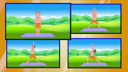 Learn Yoga in Hindi - Virabhadrasana I