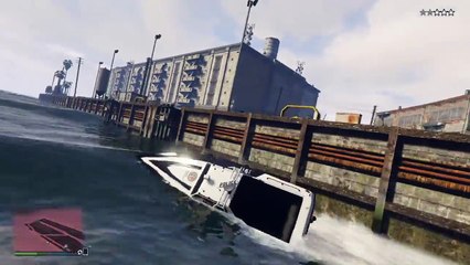 Grand Theft Auto V boat escape