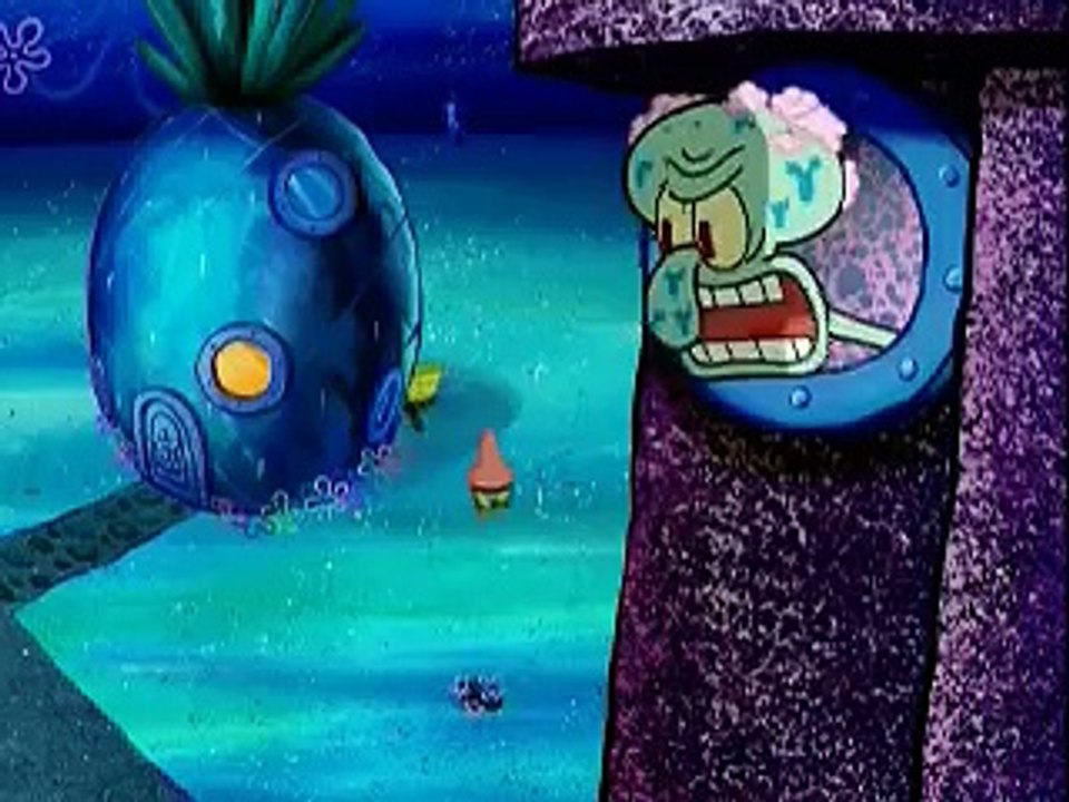 Spongebob and Patrick interupt Squidwards bath