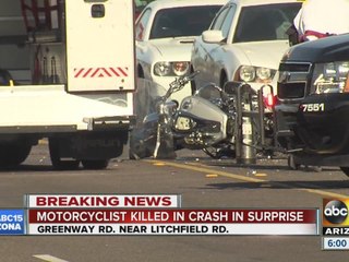 Motorcyclist dies in Surprise crash