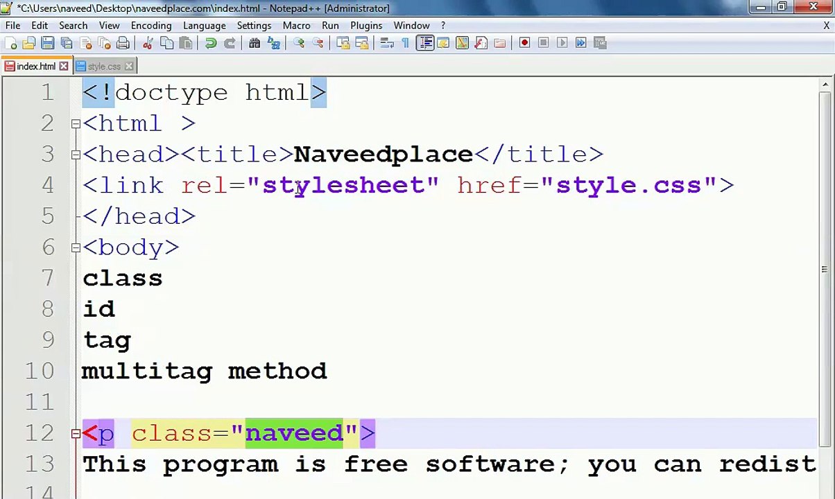 Class ID Tag MultTag Method In english