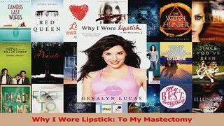 Read  Why I Wore Lipstick To My Mastectomy Ebook Free
