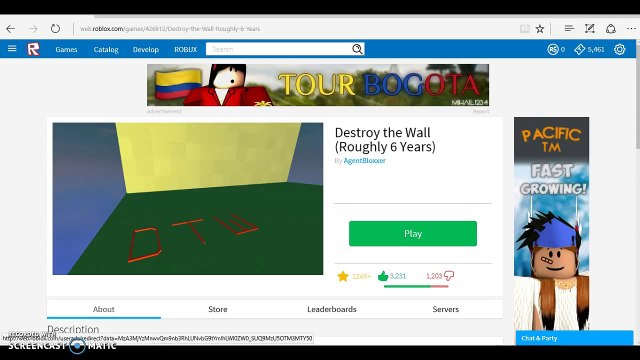 Wall Destuction Roblox Destroy The Wall Video Dailymotion