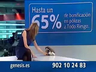 Lola Hernández en Telemadrid en el anuncio de Génesis