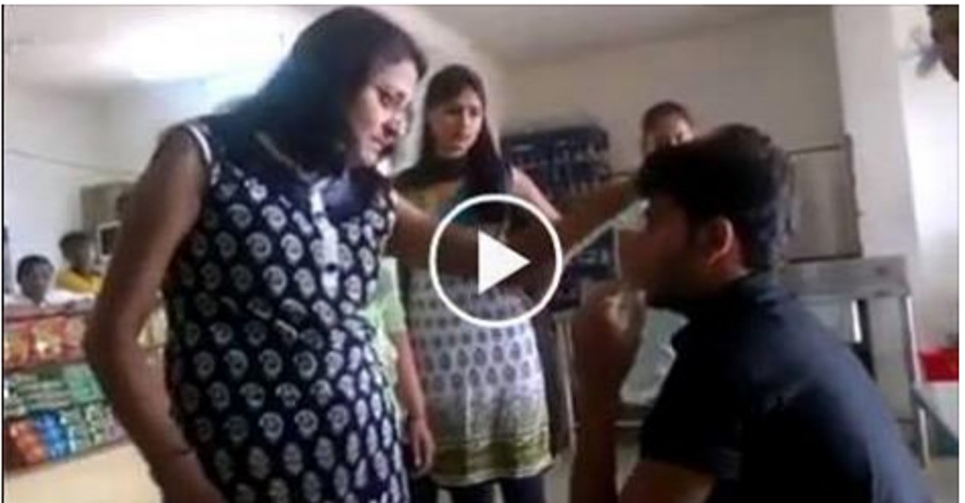 Woman Badly Beating A Boy For Teasing Her On Bus Stand. - video Dailymotion