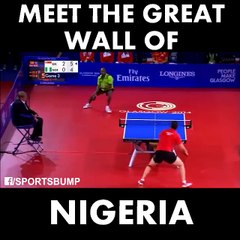 Meet the great wall of Nigeria in Table Tennis