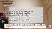 How Can You Mend A Broken Heart - Michael Buble Drums Backing Track with  chords and lyrics