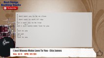 I Just Wanna Make Love To You - Etta James Drums Backing Track with chords and lyrics