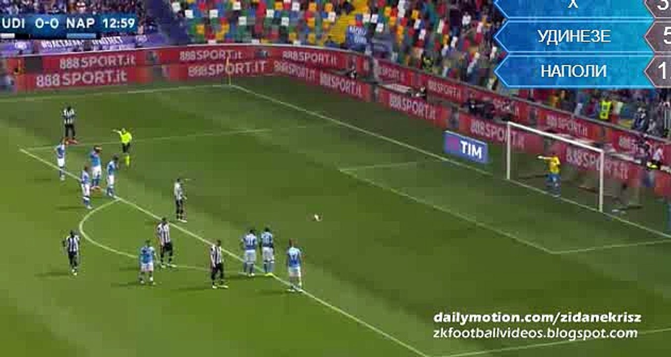 1-0 Bruno Fernandes - Udinese v. Napoli 03.04.2016