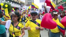 Thousands demonstrate against Colombia peace deal with rebels
