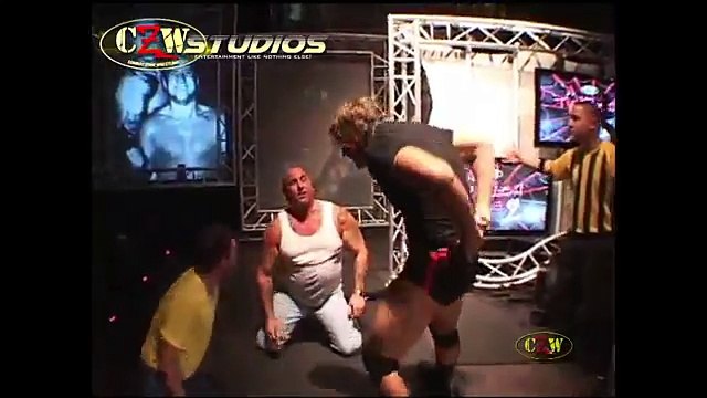 CZW- Jon Moxley and Sami Callihan destroy Zandig! (CZWstudios.com) TANGLED WEB 2 8-8-09