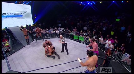 Beer Money and Ethan Carter III vs. Matt Hardy, Mike Bennett and Tyrus (w/ Rockstar Spud, Reby Sky and Maria)