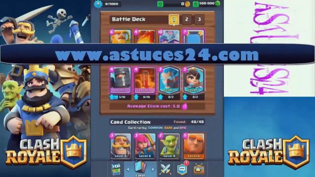 Code de Triche Gratuit illimités Clash Royale & Astuce