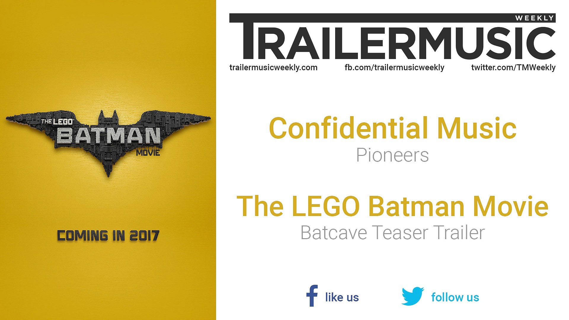 The LEGO Batman Movie - Batcave Teaser Trailer Music (Confidential Music -  Pioneers) - video Dailymotion