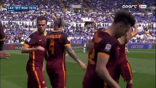 0-1 Stephan El Shaarawy Goal Italy Serie A - 03.04.2016, Lazio 0-1 AS Roma