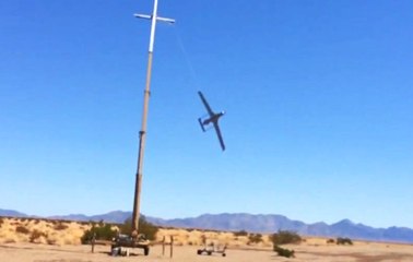 Expensive Military UAV Drone Surprise Landing