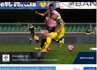 Fabrizio Cacciatore Goal HD - Chievo 1-0 Palermo - 03-04-2016