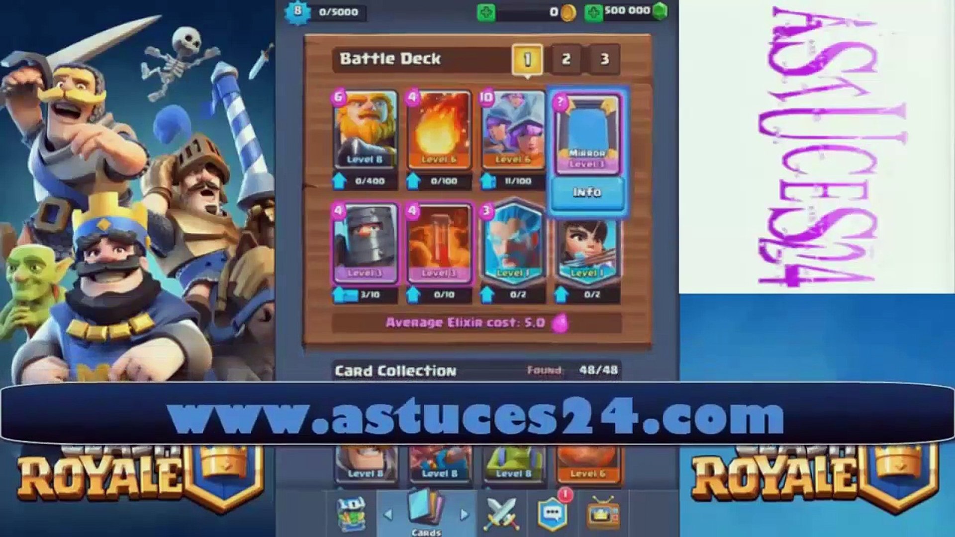 Triche Clash Royale Gemmes et Or IllimitÃ©s FranÃ§ais Android iPhone iPad PC  Tablette - 