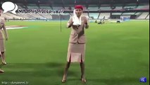 Air hostesses perform 'Champion' dance